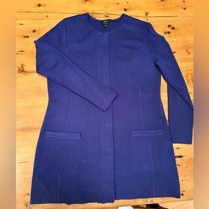 Talbots jewel-tone purple 100% Merino wool sweater/jacket. Size M - Petite